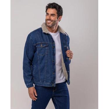 Imagem de Jaqueta Jeans Rider Masculina Pelo Interno 22570 Escura - Consciência 