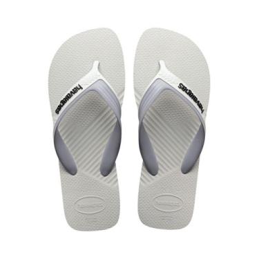 Imagem de Chinelo Sandalia Havaianas Masculina Dual Original, Branco cinza gelo,