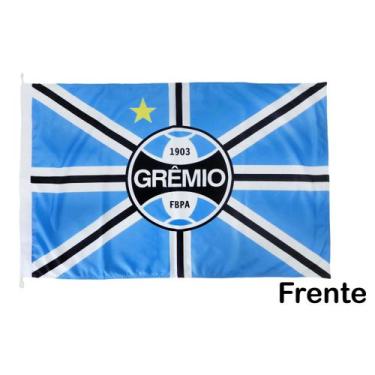 Imagem de Bandeira do Grêmio Oficial 1,5 Panos 98x68cm - JC Flâmulas E Bandeiras