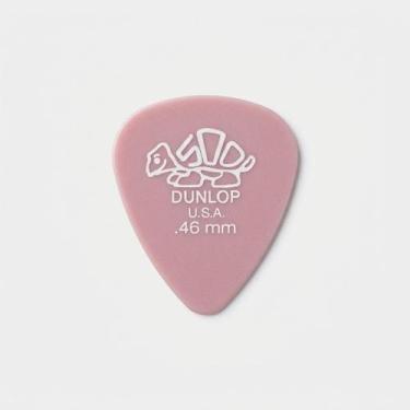Imagem de kit 3 Palhetas Dunlop Delrin 500 046mm Rosa Fina Violão Guitarra Cavac