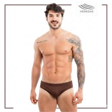 Imagem de Sunga Slip Forrada Adulto lateral 8cm - Veredas, Marrom, GG