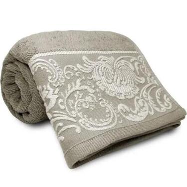 Imagem de Toalha de Banho Jacquard Louise CORTTEX medindo 1,40m x 0,70cm, BEGE