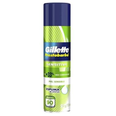 Imagem de Espuma de Barbear Prestobarba Pele Sensível 150g - Gillette