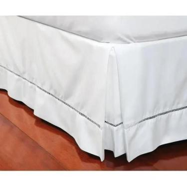 Imagem de Saia Box Camesa Ponto Palito King 193x203x38 Branco - Acabamento Elega