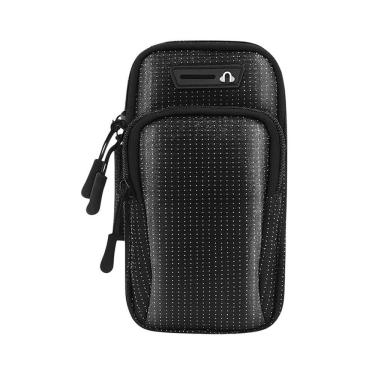 Imagem de Bolsa de Braço Esportiva Entrada para Fone de Ouvido Preto Único 18CM