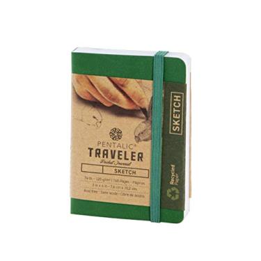 Imagem de Caderno de bolso Pentalic Sketch Traveler, 10 cm x 7,6 cm, verde