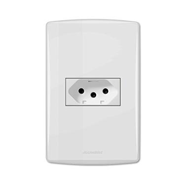Imagem de Conjunto com 1 Tomada 2P+T com Placa 4X2, Alumbra, Siena 6091, Branco