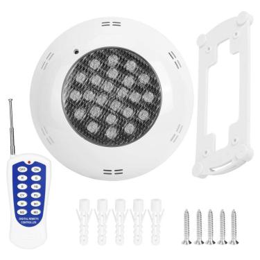 Imagem de Yosoo Luz de parede para piscina 24 LED luz de piscina 24 W luzes subaquáticas coloridas para decoração AC12V