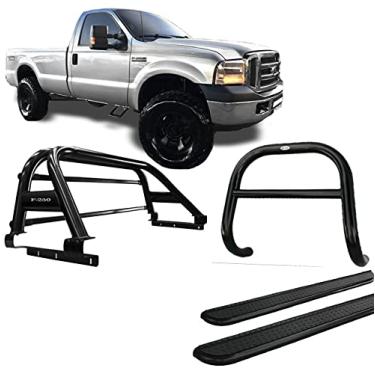 Imagem de Kit quebra mato+Estribo+Santo Ant DUPLO F250 C/Simples PRETO