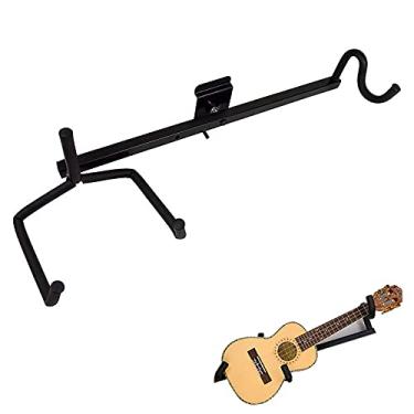 Imagem de Yajun Suporte de parede para guitarra elétrica, suporte horizontal para violão acústico, ferro + suporte de EVA para baixo, gancho para ukulele 60 cm