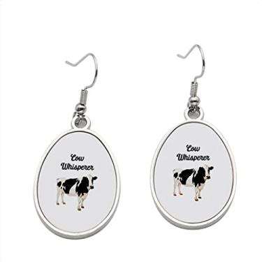 Imagem de Brinco de vaca Whisperer – Brincos com pingente de vaca para meninas – Presente de festa de aniversário dos namorados, Metal, Sem pedras preciosas