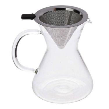 Imagem de Conjunto Café Jarra De Vidro E Filtro Em Inox 600ml - Home&Co