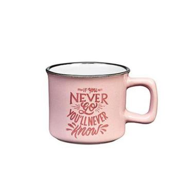 Imagem de Caneca De Cerâmica Never Go Rosa 60 Ml