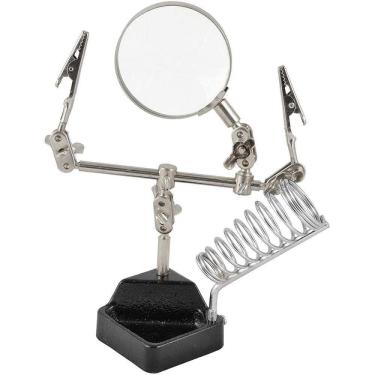 Imagem de Lupa Profissional com Suporte e Pinças