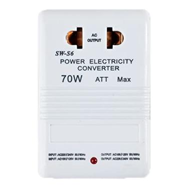 Imagem de Conversor de tensão portátil Adaptador de plugue de viagem Step Up/Down (220V a 110V, 110V a 220V) Transformador de energia Soquete europeu Home, 70W