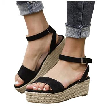 Imagem de Sandálias de praia femininas chinelos de verão confortáveis correções rasas sandálias de joanete chinelos confortáveis sapatos de caminhada, 02 preto, 7.5