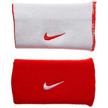 Imagem de Munhequeira Dupla Face Grande Dri-Fit Home & Away Doublewide 2 Unid, Único, Vermelho/Branco