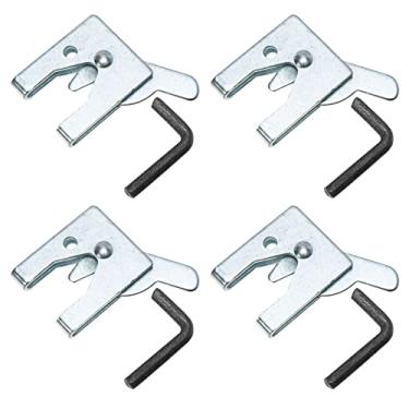 Imagem de 4 Conjuntos Trava De Gaiola Para Animais De Estimação Bloqueio De Gaiola De Gato De Ferro Gaiola De Estimação Gaiola De Metal Ganchos De Metal Gaiola De Esquilo Cão De Estimação