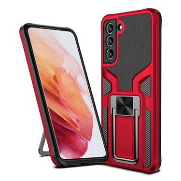 Imagem de Capa de suporte de anel de proteção forte para Samsung Galaxy S21 FE 5G S22 Ultra S21 Plus S20 Capa de suporte anti-detonação, vermelha, para galáxia S20 Ultra