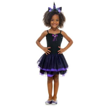 Imagem de Fantasia Bruxa Unicórnio Vestido Infantil com Tiara - Halloween
 M
