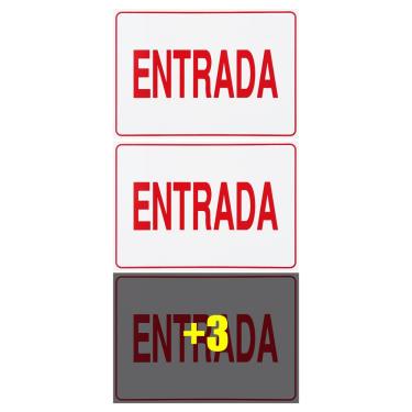 Imagem de Combo 6 Placas De Sinalização Entrada 30x20 Acesso - S-213/2 F9e