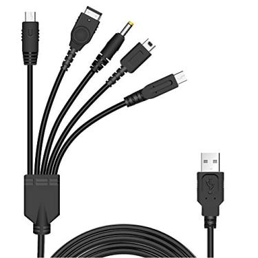 Imagem de Cabo carregador USB 5 em 1 para Nintendo DS Lite/Wii U/New 3DS XL,3DS XL,2DS,Dsi XL,NDS/GBA SP(Gameboy Advance sp), PSP 1000 2000 3000