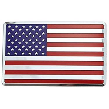 Imagem de Muzzys - Alumínio premium - Adesivo decalque bandeira americana dos Estados Unidos emblema emblema emblema 7,88 cm x 5 cm vara universal em qualquer lugar 4 de julho carro caminhão para-choque janela