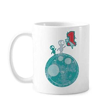 Imagem de Caneca de cerâmica com monstro do universo e alienígena na terra cerâmica xícara de porcelana