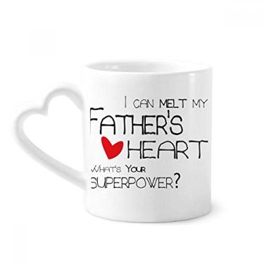 Imagem de I Can Melt My Father's Heart Best Papa Love Caneca de café cerâmica copo de coração de vidro