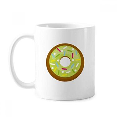 Imagem de Caneca de comida de sobremesa ocidental de rosquinha verde cerâmica xícara de porcelana de café louça