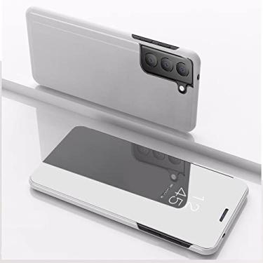 Imagem de Para Samsung Galaxy S22 Ultra 5G Case Espelho Magnético Flip Couro Clear View Capa Traseira Para Samsung S 22 Ultra S22 Plus Case, Sliver, Para Galaxy S22 Plus