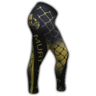 Imagem de Calça de Compressão Termica Legging Feminina - 2463 Grade - Muay Thai -Amarela - M