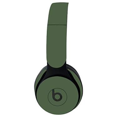Imagem de MightySkins Skin para fones de ouvido sem fio Beats Solo Pro – verde-oliva | Capa protetora, durável e exclusiva para decalque de vinil | Fácil de aplicar, remover e mudar estilos | Feito nos EUA