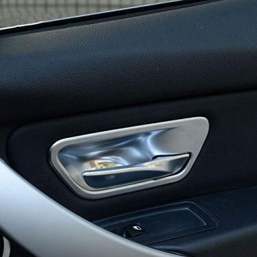 Imagem de JIERS Para BMW 3 4 Series f30 f32 f35 316i 318i 320li 2013-2017, acessório de adesivo de capa de maçaneta interna cromada ABS