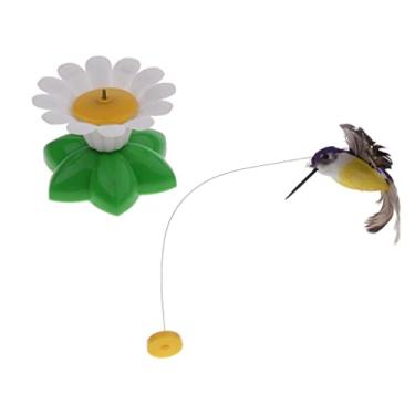 Imagem de Prettyia Brinquedo divertido para atrair gatos, brinquedo elétrico voador giratório para gatos, gatinhos, animais de estimação, multicolorido, beija-flor