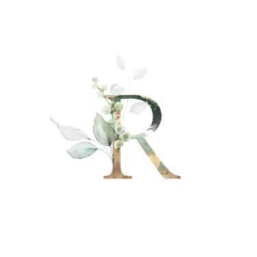 Imagem de Wild Spirit Journals - Notebook: Watercolored Pastel Floral Monogramed Notebook: Initial Letter R White Notebook Journal for Women, Girls and School.: 9 x 6 inch notebook with 120 Blank lined pages.