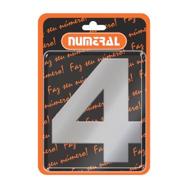 Imagem de Placa ACM Aço Escovado - Numeral | N° 4