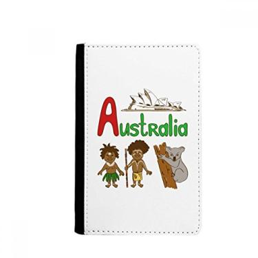 Imagem de Porta-passaporte com estampa de marco nacional da Austrália, porta-cartões Notecase Burse