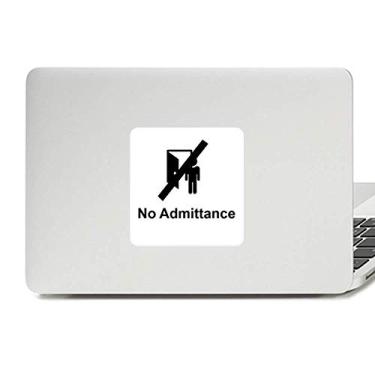 Imagem de Adesivo de vinil com símbolo de aviso No Admittance Warning Adesivo para laptop Decoração de PC