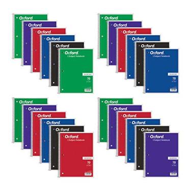 Imagem de Cadernos universitários em espiral Oxford 65021, 70 folhas, 1 matéria, pacote com 24 cadernos, sortido