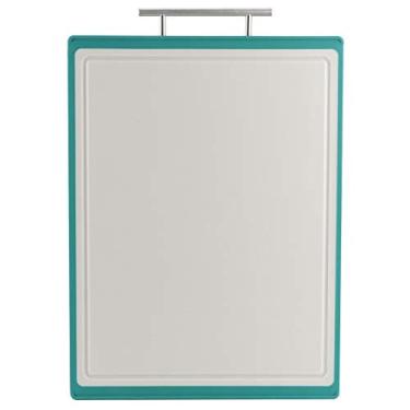 Imagem de Tábua de corte de polipropileno, multiuso e fácil de limpar, antiderrapante, 31 x 44 cm para carne vegetal (verde escuro)