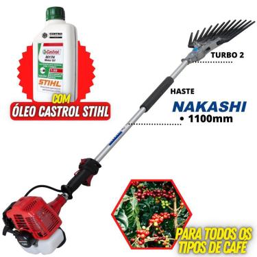 Imagem de Derriçadeira Portátil de Café Nakashi Com Motor Mitsubishi TU26 2 tempos 26cc Braço de...