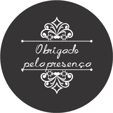 Imagem de Etiqueta Adesiva Obrigado Compra 02 Redonda 3 cm 50 un.