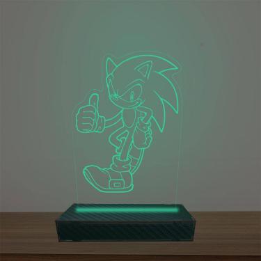 Imagem de Luminária Led 3d Sonic Abajur Luxo
