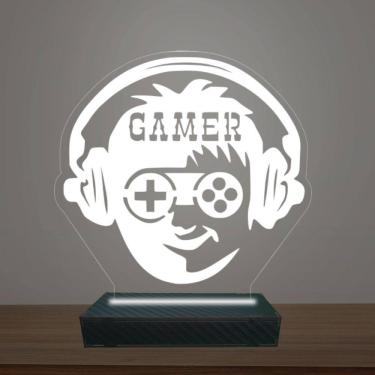 Imagem de Luminária Led 3d Gamer Abajur Luxo