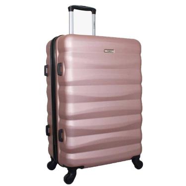 Imagem de Mala de Bordo Pequena para Viagem em Abs Yins 21089 Cadeado Integrado Rodas Giro 360° Rosê