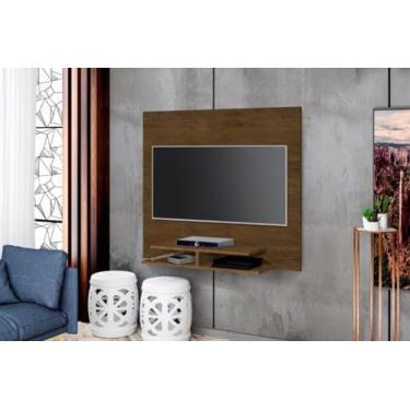 Imagem de Painel QUEN 90cm Para TV Até 32'' Com Nichos Para Aparelhos e Objetos de Decoração Cor Jequitibá