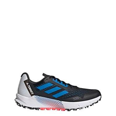 Imagem de adidas Tênis de corrida masculino Terrex Agravic Flow 2.0 Trail, Core Black/Blue Rush/Turbo, 39