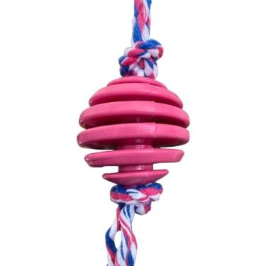 Imagem de MY PET BRASIL Brinquedo Para Cachorros Interativo E Educacional Bola Para Ração Bolinha Petisco Com Corda Atrativo E Durável Brinquedo Para Cães Tamanho Único.