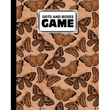 Imagem de Dots And Boxes Game: Butterflies Cover Dots And Boxes Game, A Classic Strategy Game - Large and Small Playing Squares - Big Book, Dot to Dot Grid, ... Line, Pigs in a Pen, 120 Pages, size 8" x 10"